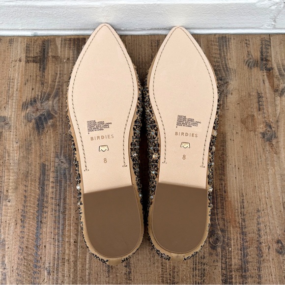 BIRDIES Goldfinch Pointed Toe Flat in Quartz Crystal Suede, SZ 8 BRAND NEW! - Picture 8 of 10